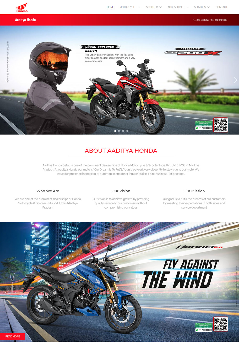 Thumbnail of Aaditya Honda Betul Website