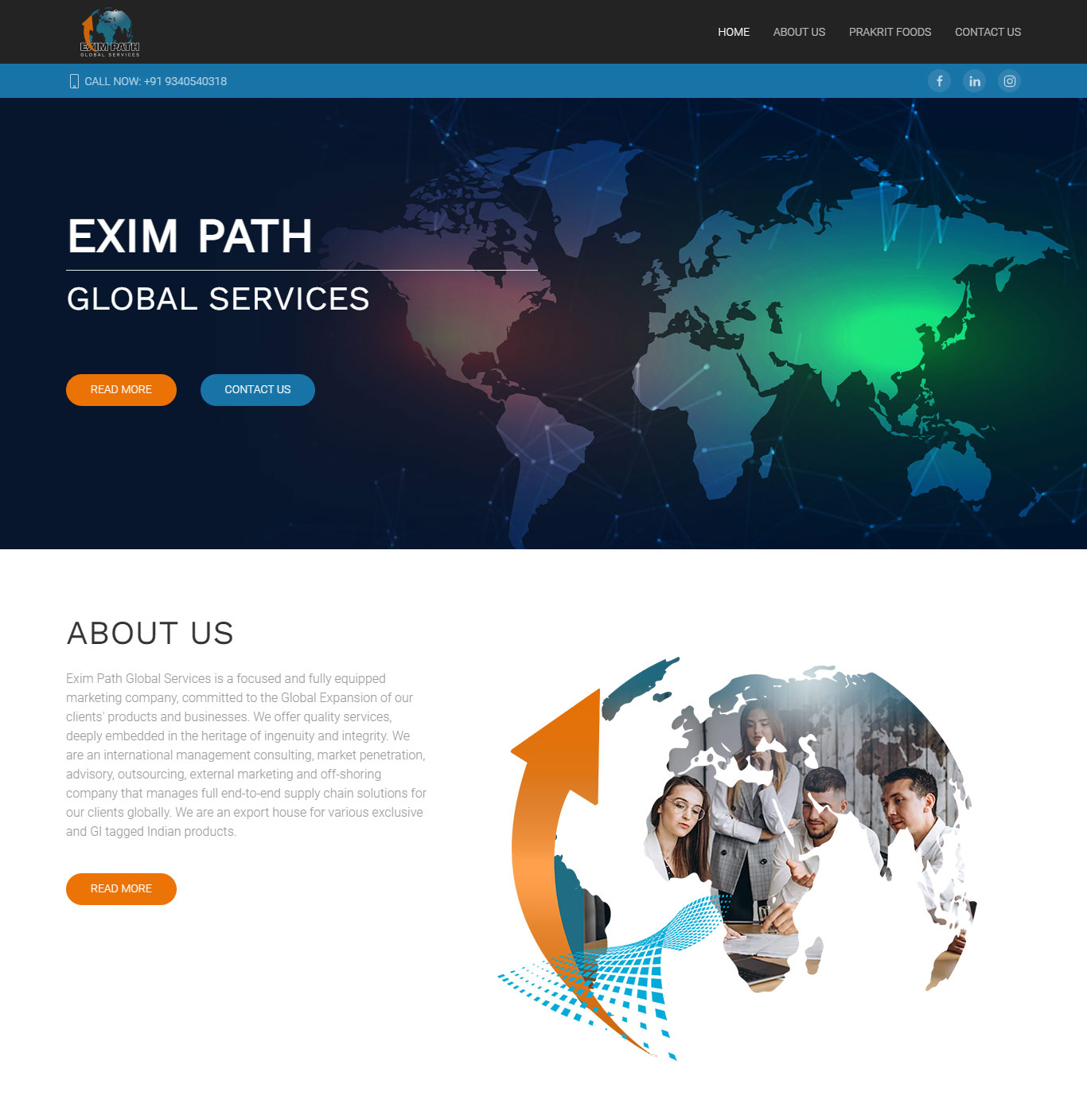 Thumbnail of Exim Path Global Services Website