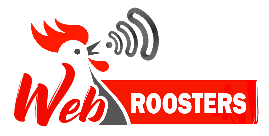 Web Roosters Logo in red color