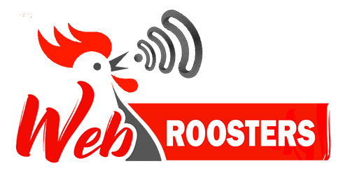 Web Roosters Logo in red color