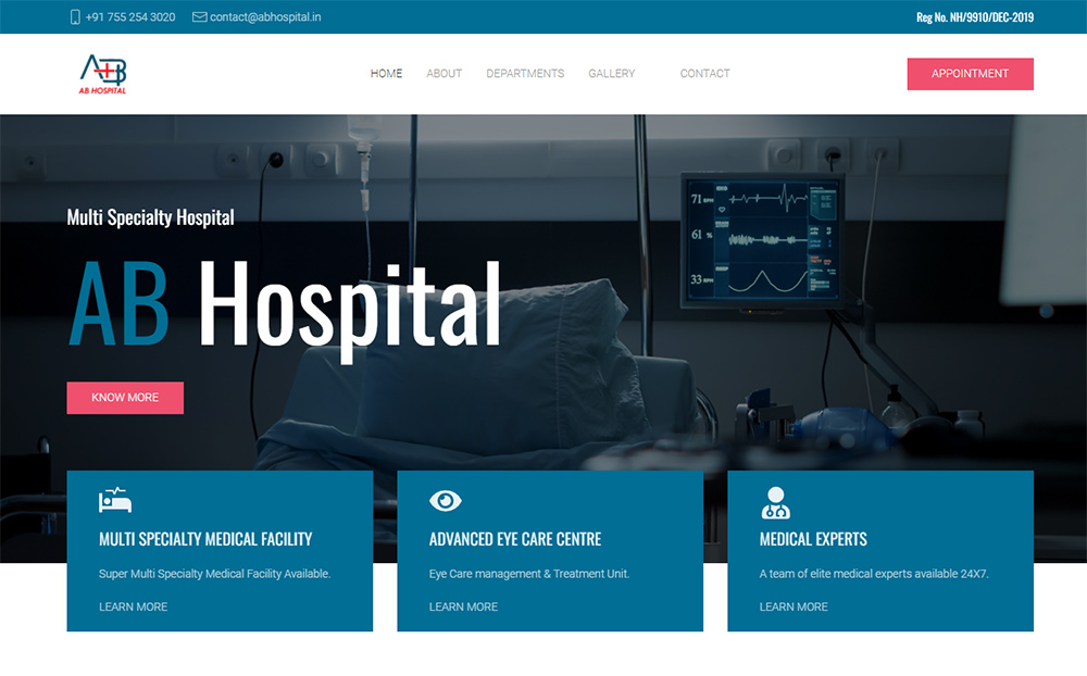 Thumbnail of AB Hospital website