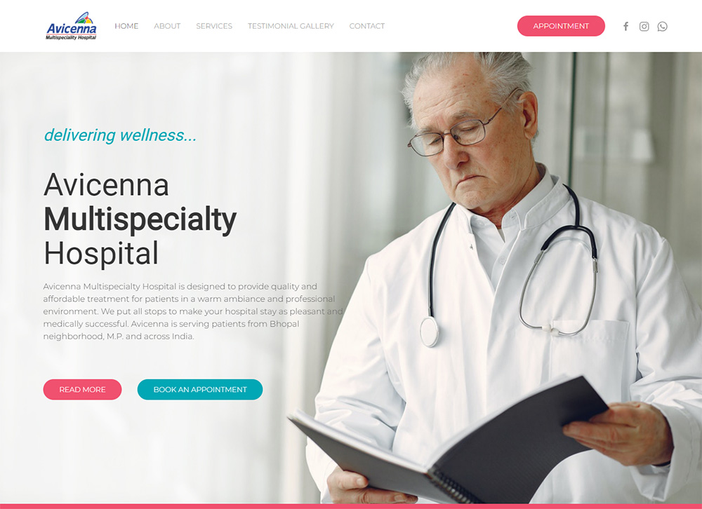 Thumbnail of Avicenna Hospital website