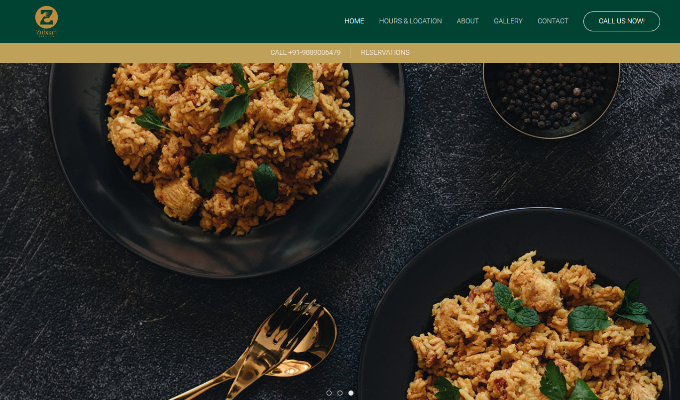Live Restaurant Website