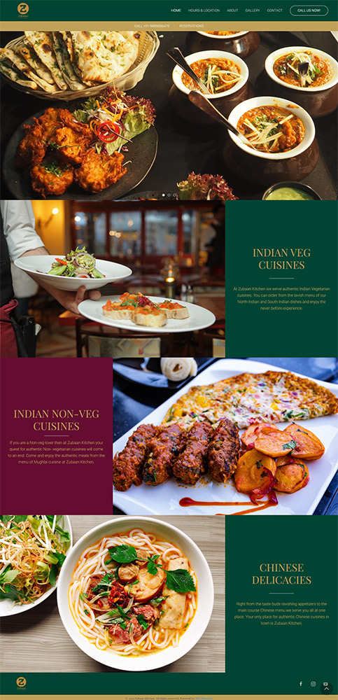 Zubaan Kitchen Restaurant website Thumbnail
